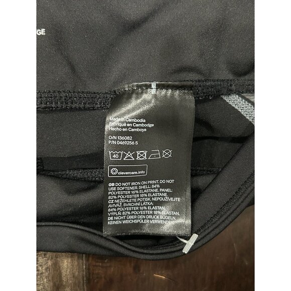 H&M Sport Womens Black and Gray Colorblock Athletic Leggings SZ Large - Picture 6 of 9